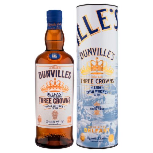 Dunville's Three Crown Irish Whiskey Gift Tube (70 cl)