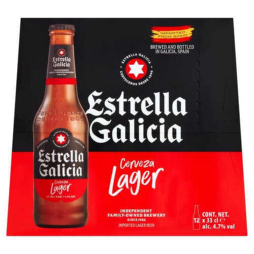 Estrella Galicia World Lager 12 Pack Bottles (330 ml)