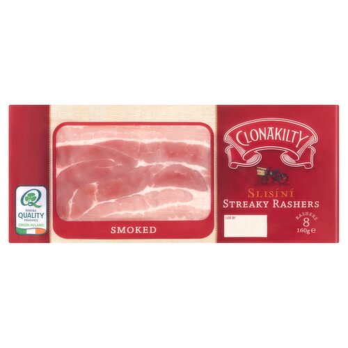 Clonakilty Smoked Streaky Rashers 8 Pack (160 g)