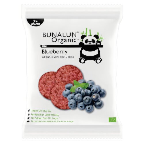 Bunalun Organic Kids Blueberry Mini Rice Cakes (40 g)