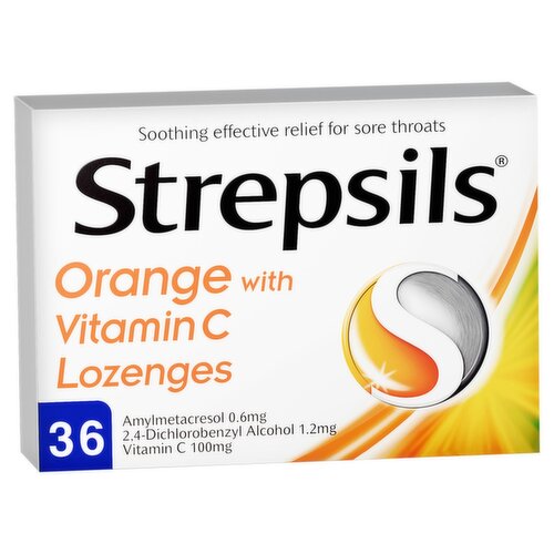 Strepsils Orange & Vit C 36s (36 Piece)