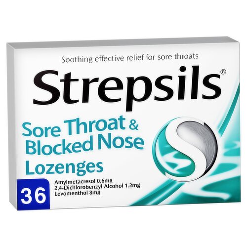 Strepsils Sore Throat Blocked Nose 36s (36 Piece)