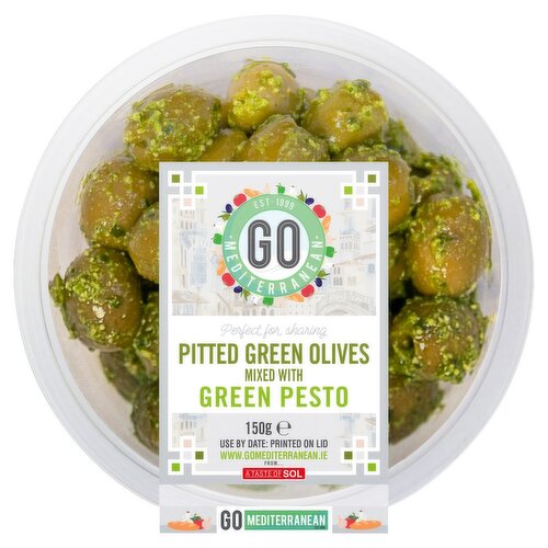 Go Mediterranean Green Olives With Pesto (150 g)