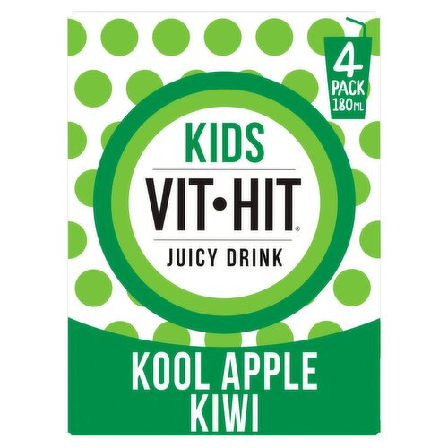 Vit Hit Kids Apple Kool Kiwi 4 Pack (180 ml)