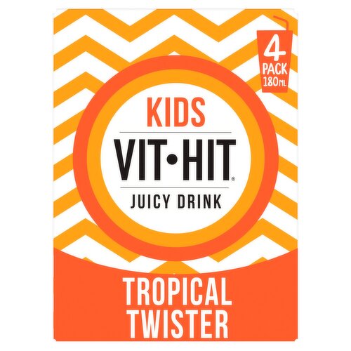 Vit Hit Kids Tropical Twister 180ml 4 Pack (180 ml)