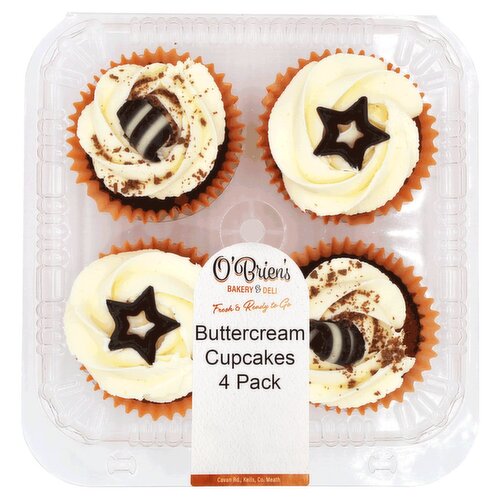 O'Brien's Buttercream Cupcakes 4 Pack (4 Piece)