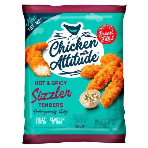 Chicken With Attitude, Sizzler Hot&spicy Tenders (500 g)