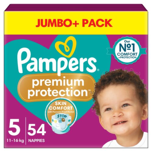 Pampers Premium Protection Size 5 Jumbo+ Pack (54 Piece)