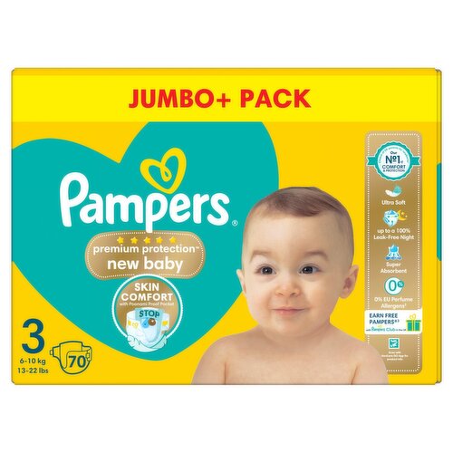 Pampers New Baby Size 3 Jumbo+ (70 Piece)