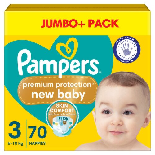 Pampers New Baby Size 3 Jumbo+ (70 Piece)