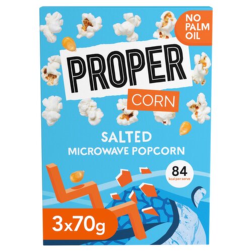 Propercorn Microwave Salted Popcorn 3 Pack (210 g)