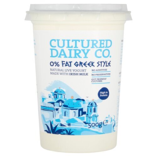 Cultured Dairy 0% Fat Greek Style Natural Yogurt Big Pot (500 g)