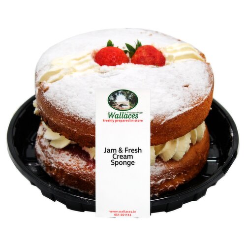 Wallace's Fresh Cream & Jam Sponge (1 Piece)