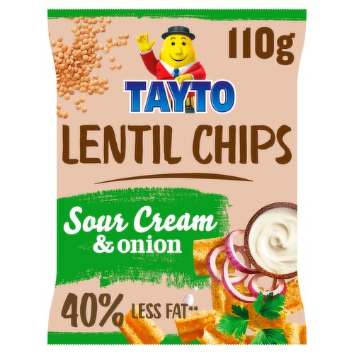 Tayto Lentil Chips Sour Cream & Onion Share Bag (110 g)