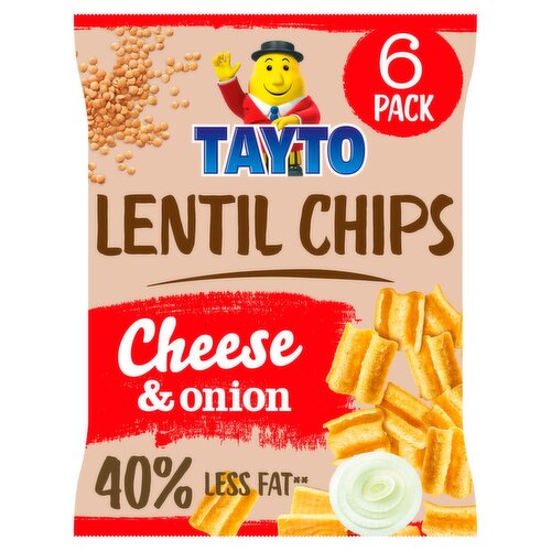 Tayto Lentil Chips Cheese & Onion 6 Pack (120 g)