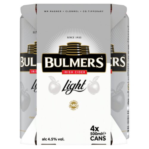 Bulmers Light Cider Can 4 Pack (500 ml) - Storefront EN