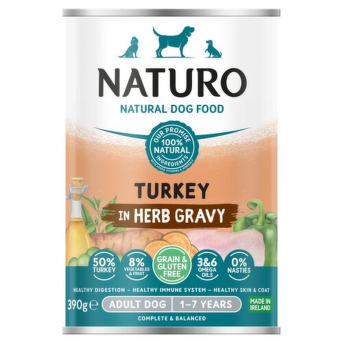 Naturo Grain Free Turkey & Vegetable Tin (390 g)