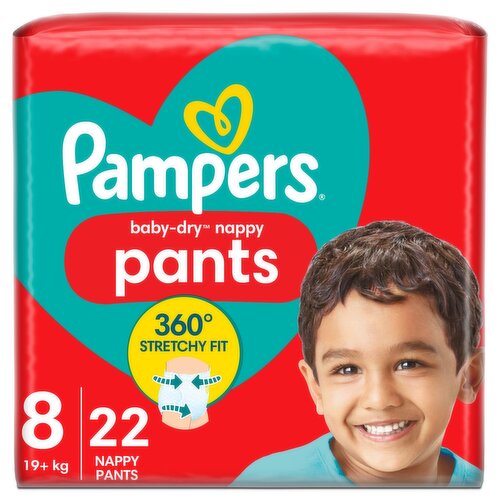 Pampers Baby Dry Nappy Pants Size 8 Essential Pack (22 Piece)