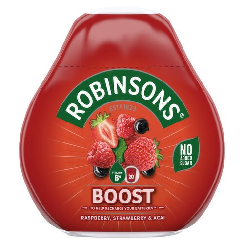 Robinsons Boost Raspberry Strawberry & Acai Drops (66 ml)