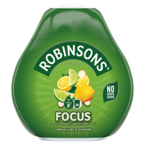 Robinsons Focus Lemon. Lime & Ginseng Drops (66 ml)