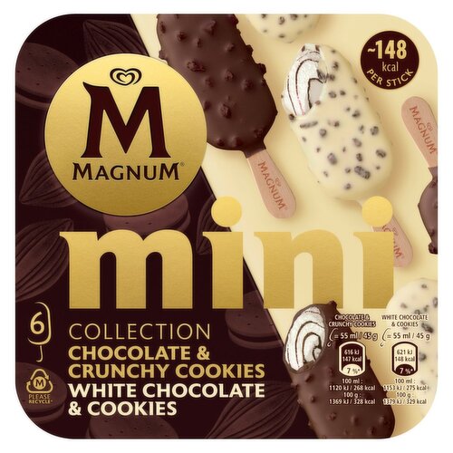 Magnum Mini Cookie Mania Ice cream 6 Pack  (330 ml)