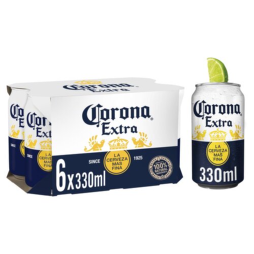Corona Extra Lager Can 6 Pack (330 ml)