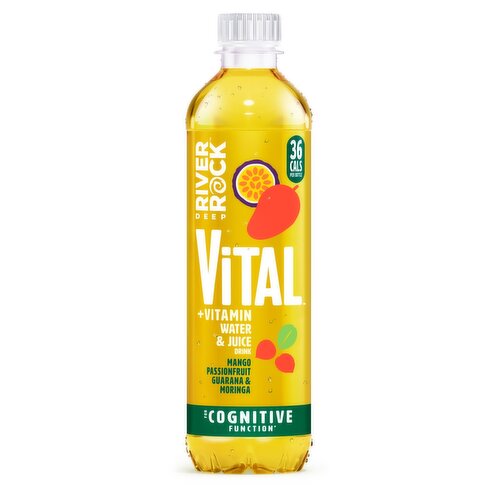 River Rock Vital Mango Passionfruit Guarana & Moringa Bottle (450 ml)