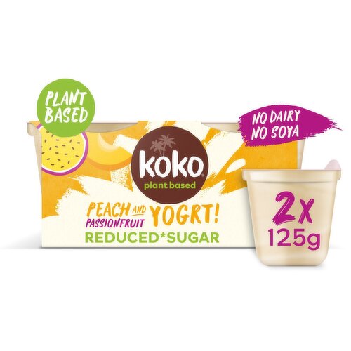 Koko Peach & Passionfruit Yogurt Alternative 2 Pack (250 g)