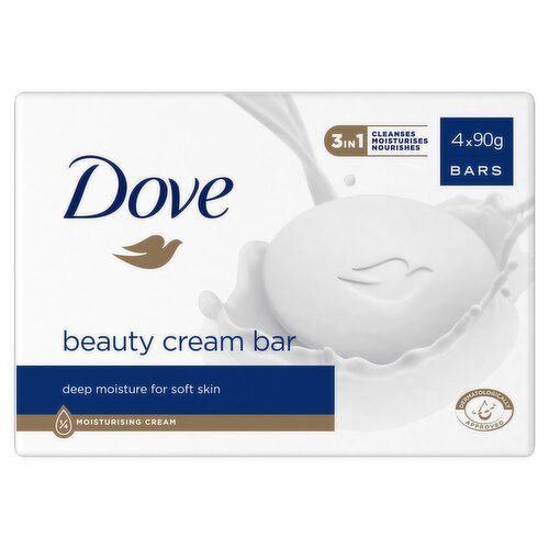 Dove Beauty Cream Soap Bar 4 Pack (90 g)