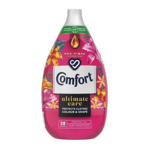 Comfort Fabric Conditioner Tropical Lilly 58 Washes (870 ml)