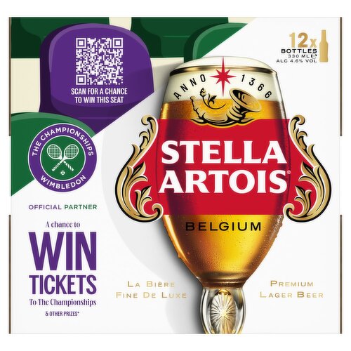 Stella Artois Beer Bottle 12 Pack (330 ml)