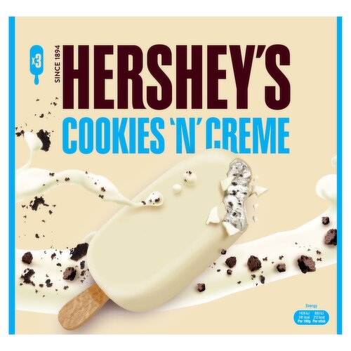 Hershey's Cookies n Creme Stick Ice Cream 3 Pack (90 ml)