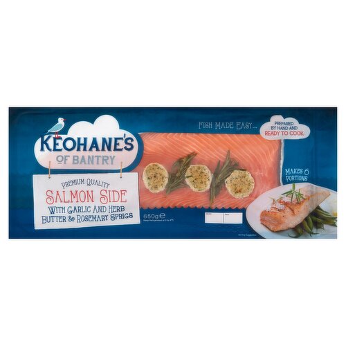 Keohane's Salmon Side Roast Garlic & Smoked Irish Herb Butter (650 g)