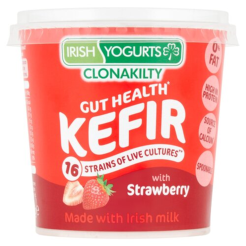 Irish Yogurts 0% Strawberry Kefir With 16 Strains Of Culture (350 g)