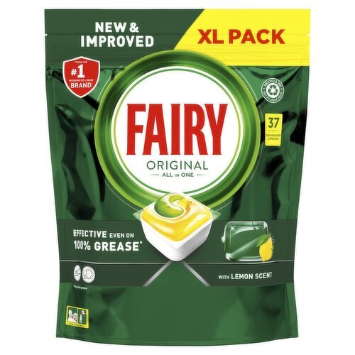Fairy Adw All in One Yellow Dishwasher Tablets| 37pce (37 Piece)