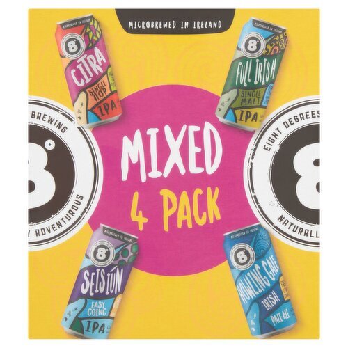 Eight Degrees Mixed Cans 4 Pack (440 ml)