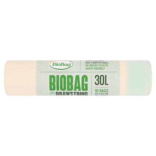 BioBag 30 Litre Drawstring Bags (10 Piece)