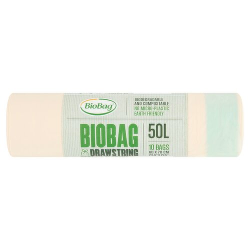 BioBag 50 Litre Drawstring Bags (10 Piece)