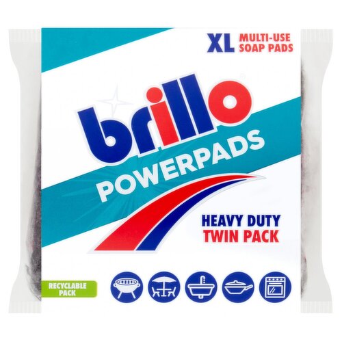 Brillo Powerpads XL Soap Pads (2 Piece)