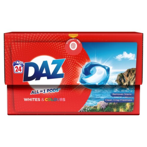 Daz All In 1 Pods For Whites & Colours 24 Wash (24 Piece)