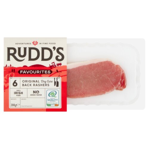 Rudd's Traditional Dry Cured Back Rashers (200 g)