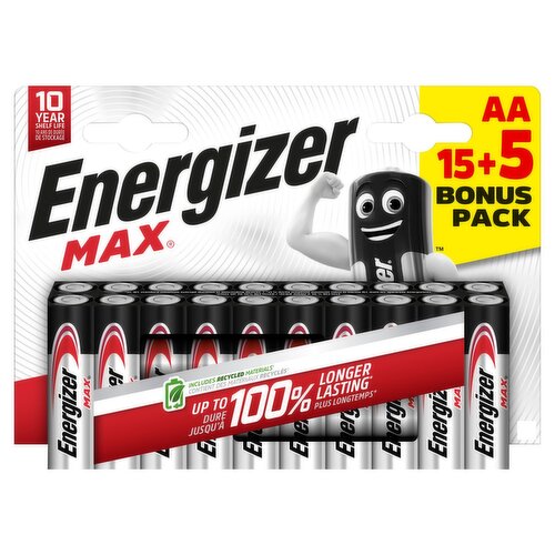 Energizer Max Alk 15+5 Free (20 Piece)