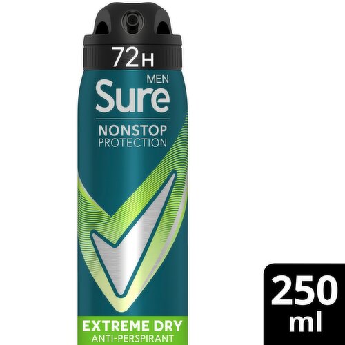 Sure For Men Non Stop 72 Hour  Antiperspirant Deodorant Extreme Dry (250 ml)