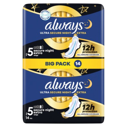 Always Ultra Secure Night X Size 5 (14 Piece)