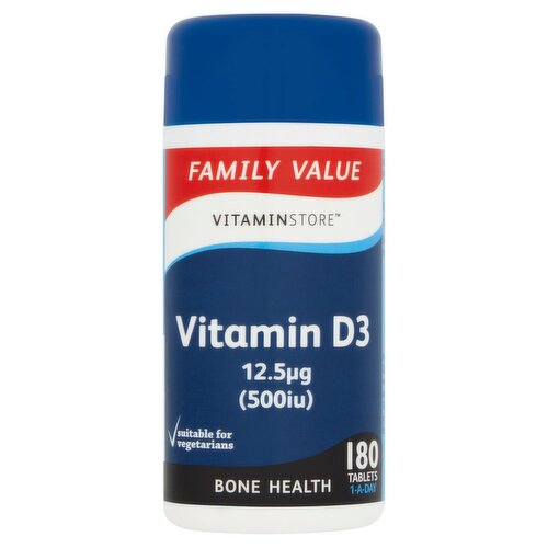 Vitamin Store Vitamin D3 Tablets (180 Piece)