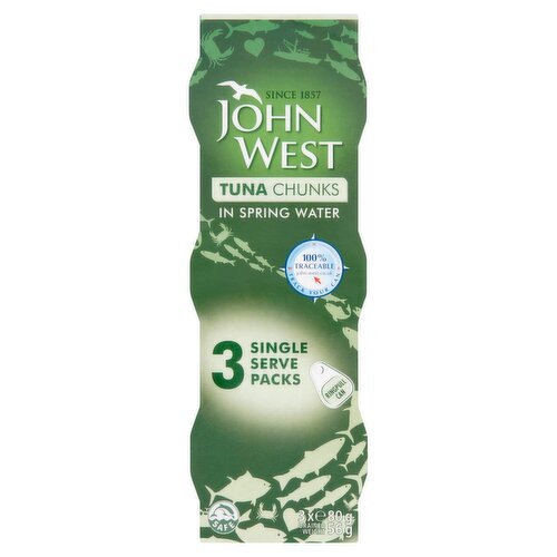 John West Tuna Chunks In Springwater 3 Pack (80 g)