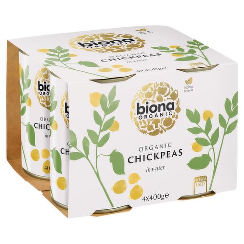 Biona Organic Chick Peas in Water 4 Pack (400 g)