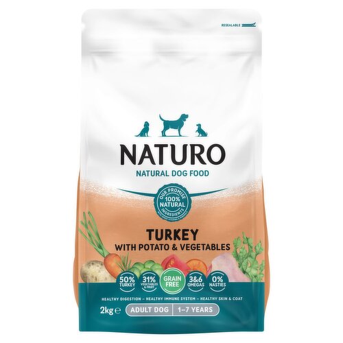 Naturo Dry Dog Food Turkey & Potato (2 kg)