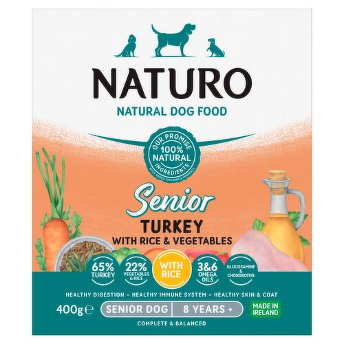 Naturo Senior Adult Wet Turkey & Rice (400 g)