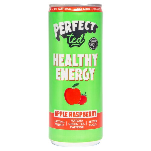 Perfect Ted Apple Raspberry Green Tea Energy Drink Can (250 ml)